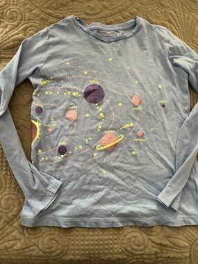 Crewcuts Light Blue Long-Sleeve Solar System Tee